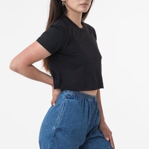 Los Angeles Apparel Black Crop Top